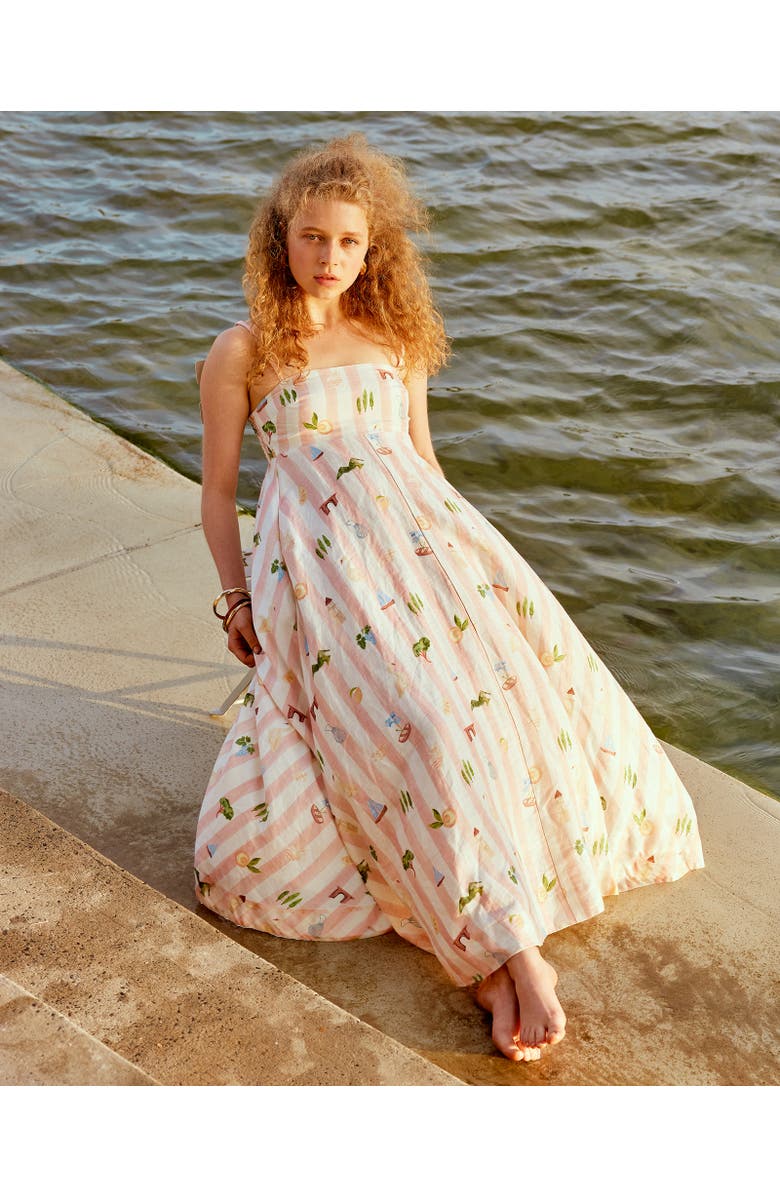 SMWR. By The Somewhere Co Boat Days Maxi Dress, Alternate, color, Light Pink