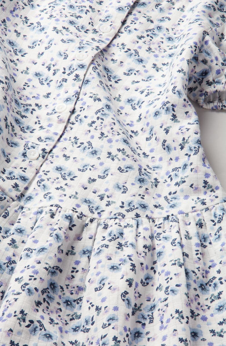 Nordstrom Kids' Floral Puff Sleeve Cotton Dress, Alternate, color, 