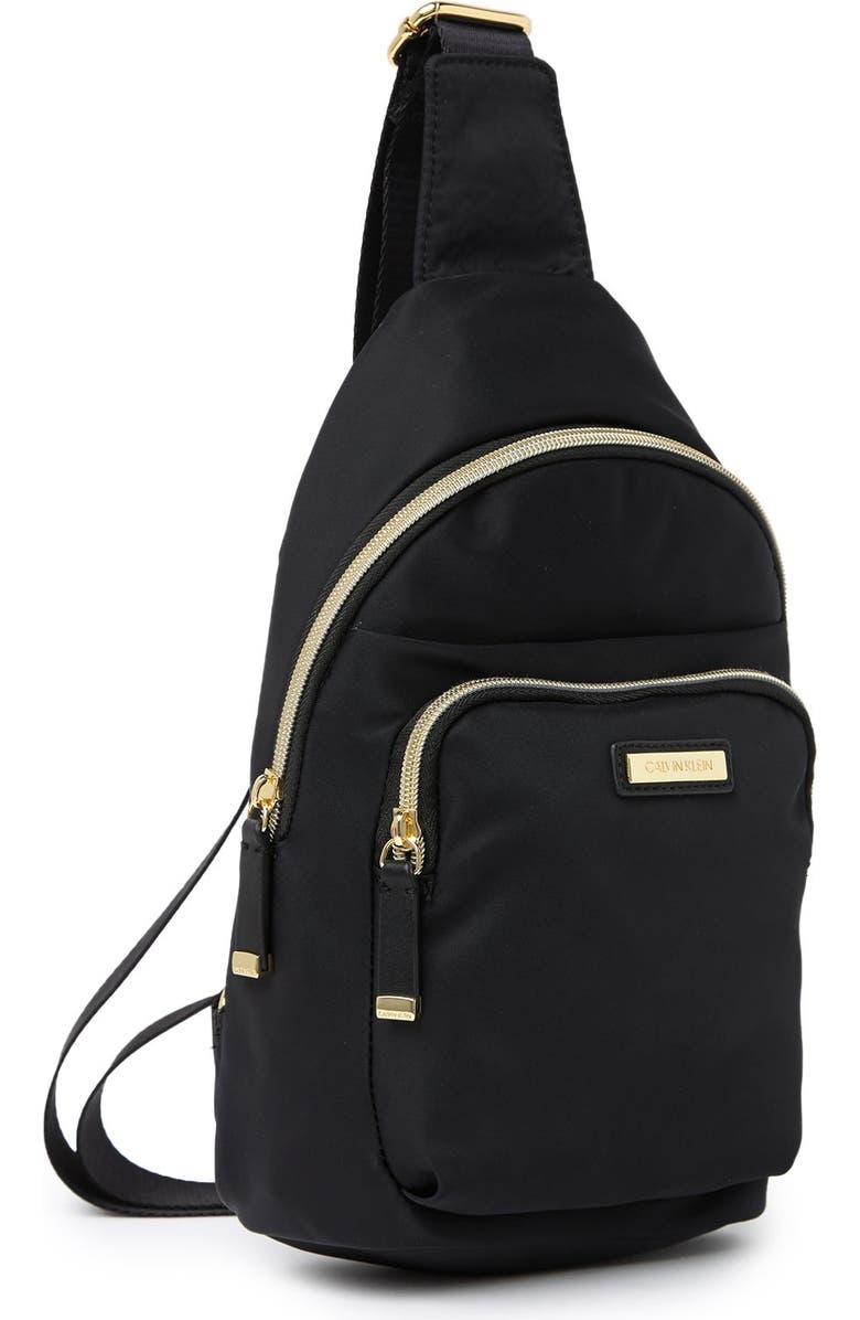 Calvin Klein Nylon Crossbody Backpack, Alternate, color,