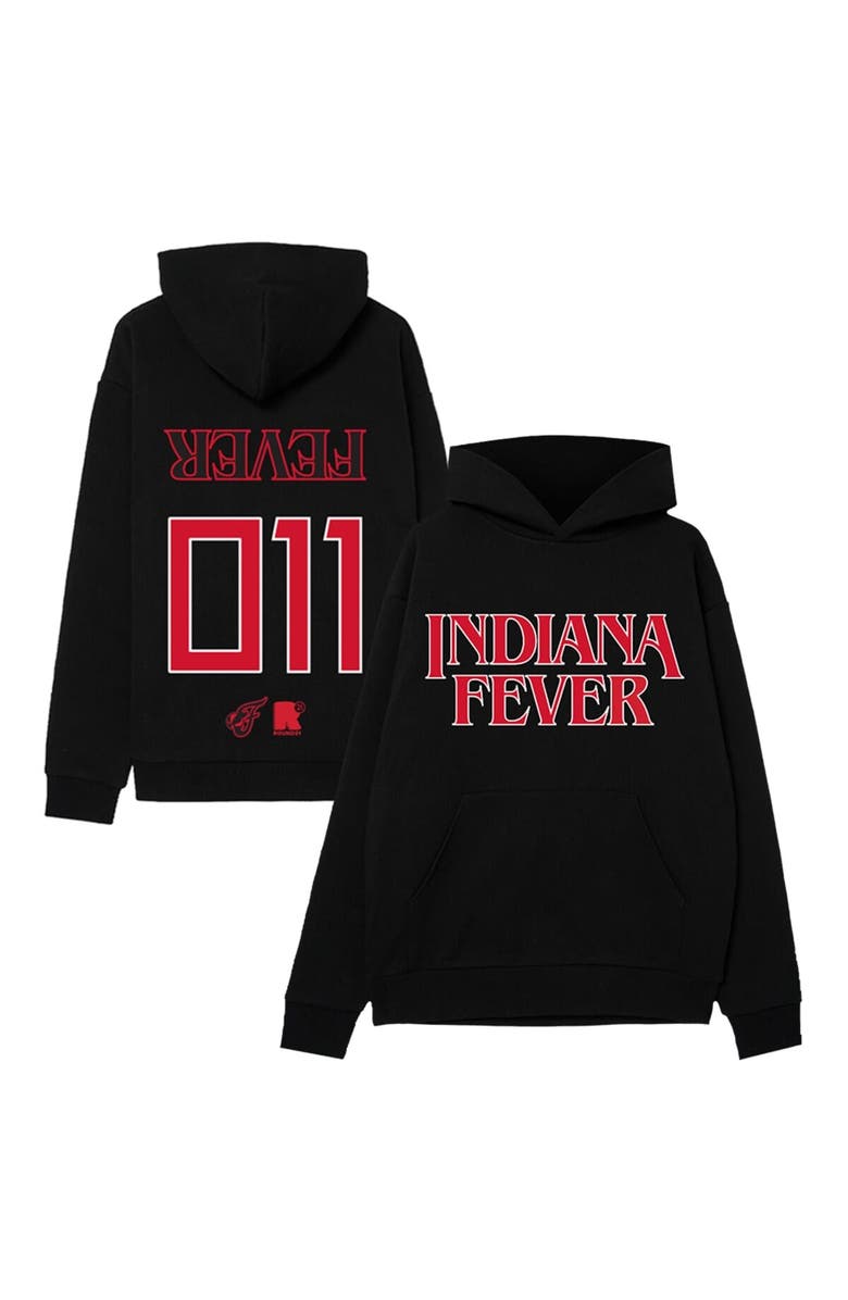 round21 Unisex round21 Black Indiana Fever Stranger Things Premium Relaxed Hoodie, Main, color,