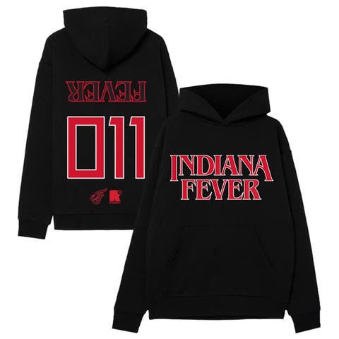 Unisex round21 Black Indiana Fever Stranger Things Premium Relaxed Hoodie