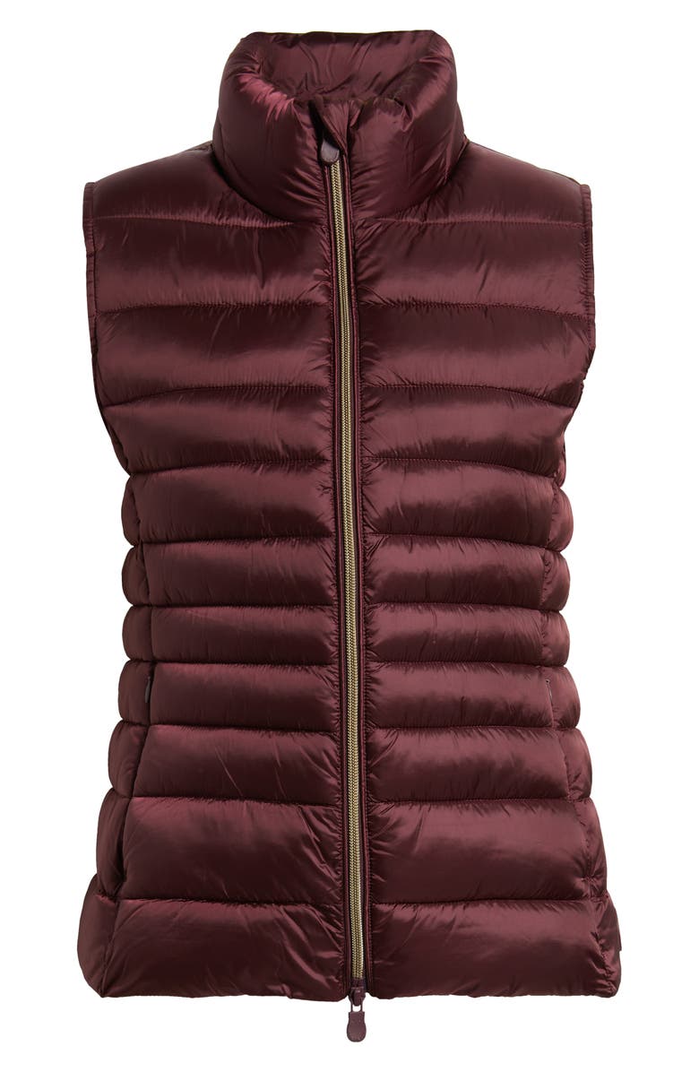 Save The Duck Lynn Quilted Puffer Vest, Alternate, color, Wine Red