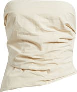MANGO Willy Drape Strapless Top