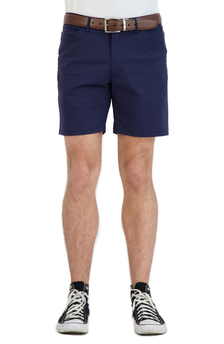LEVINAS Everyday Stretch Chino Shorts, Main, color, Navy