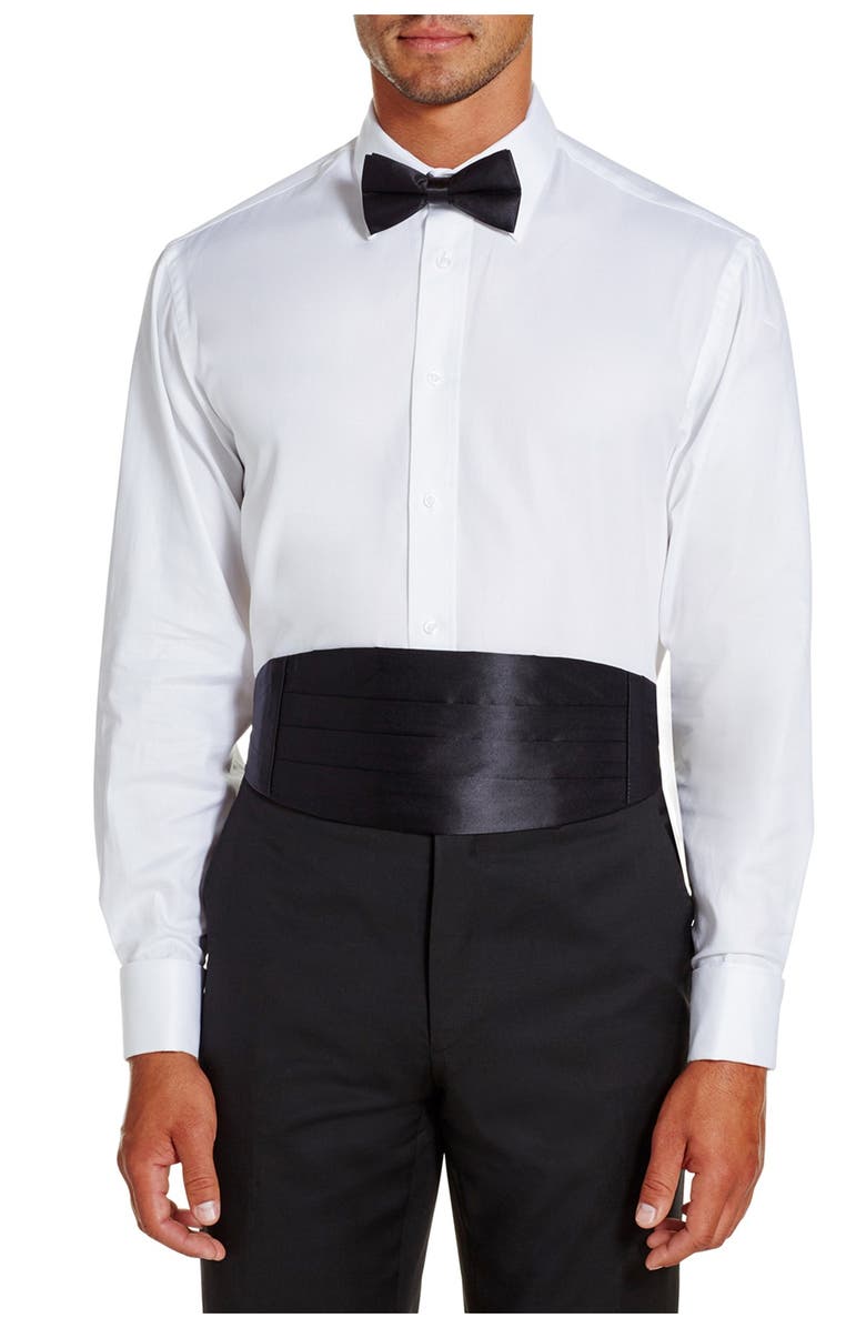 MICHELSONS Silk Satin Bow Tie & Cummerbund, Alternate, color,