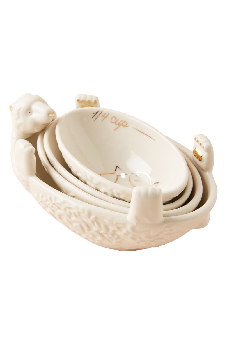 Anthropologie Home Anthropologie Set of 4 Polar Bear Stoneware Measuring Cups, Alternate, color, 