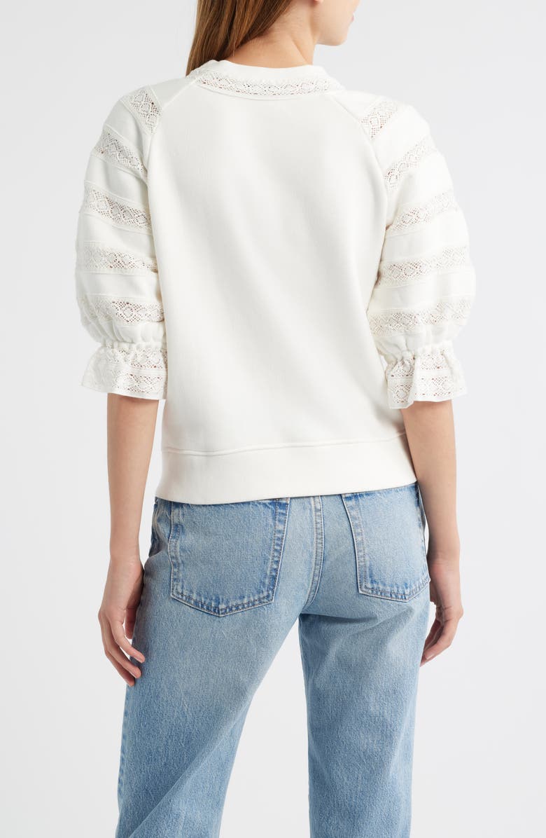 Rails Aggy Lace Sweater, Alternate, color, Ivory