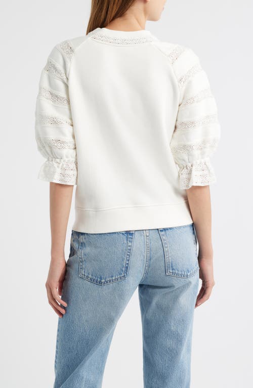 Rails Aggy Lace Sweater In White