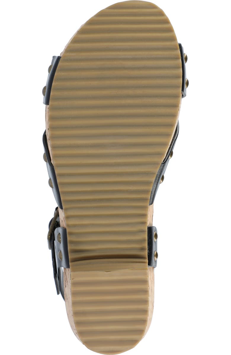 Journee Collection Platform Sandal, Alternate, color, Black
