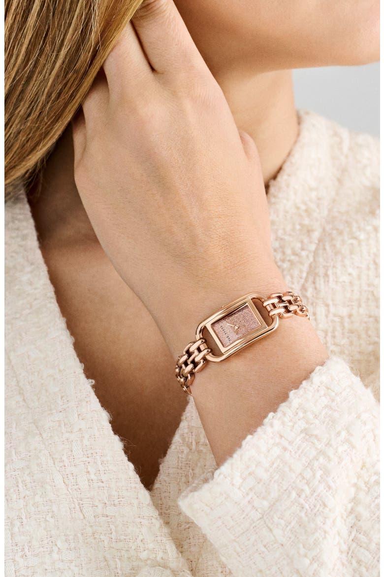 Iconic Bracelet Watch, 17mm x 8mm, Alternate, color, ROSE GOLD-TONE