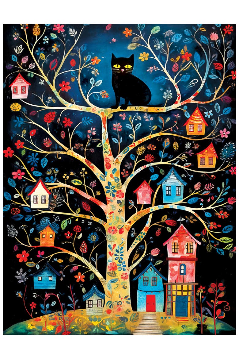 Birdhouse Kingdom 300 Piece Puzzle, Alternate, color, Multicolor