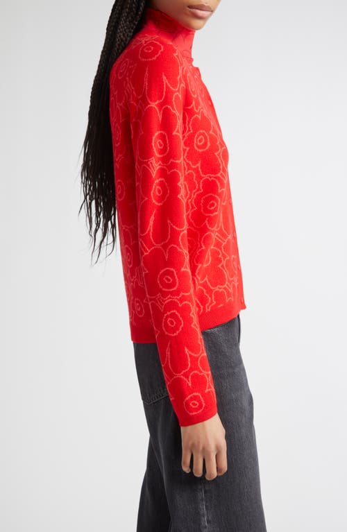 Marimekko Mutka Mini Piirto Unikko Wool Blend Cardigan