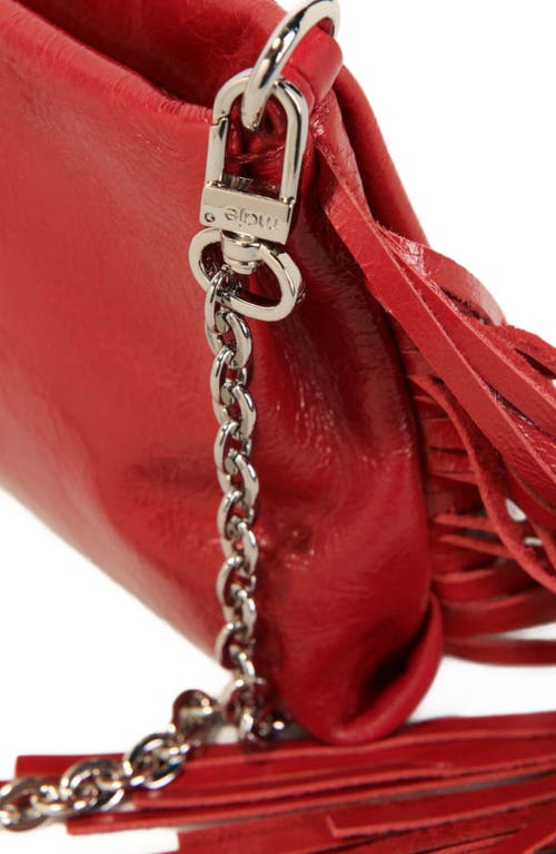 Maje Miss M Pouch Leather Clutch In Red