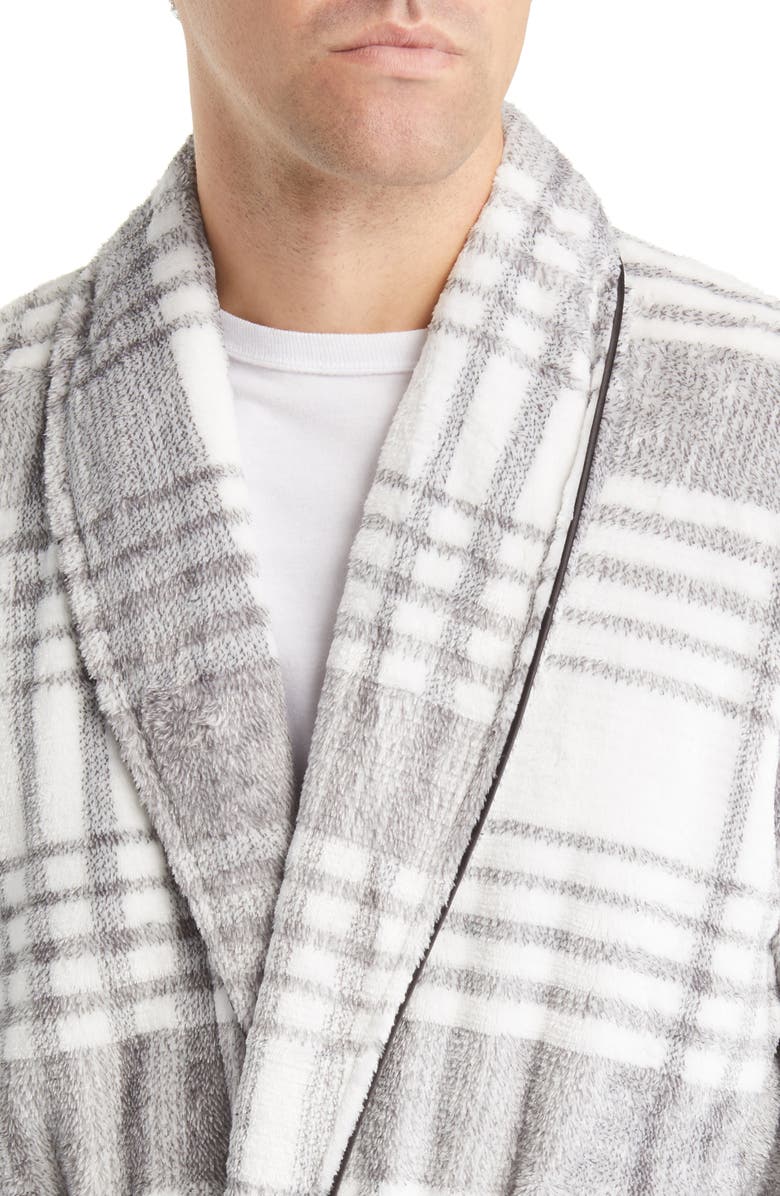 Daniel Buchler Plaid Fleece Robe, Alternate, color, 