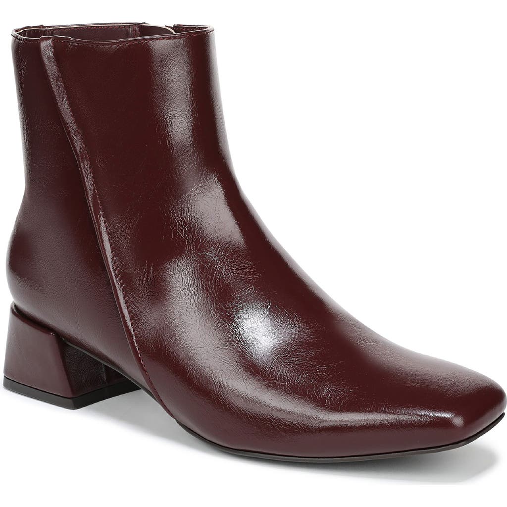 Naturalizer Hadley Square Toe Bootie In Burgundy