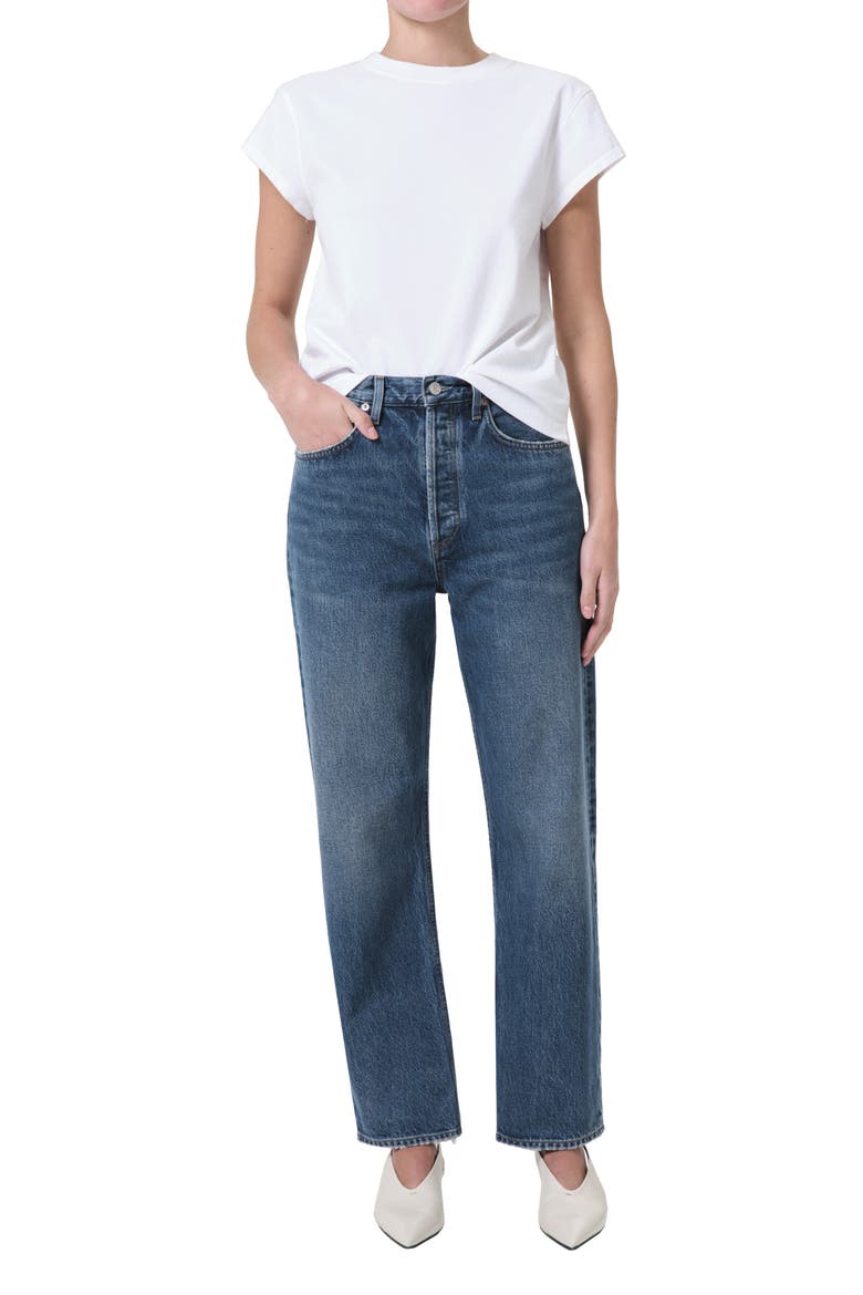 '90s Mid Rise Relaxed Straight Leg Jeans, Alternate, color, ESSENCE