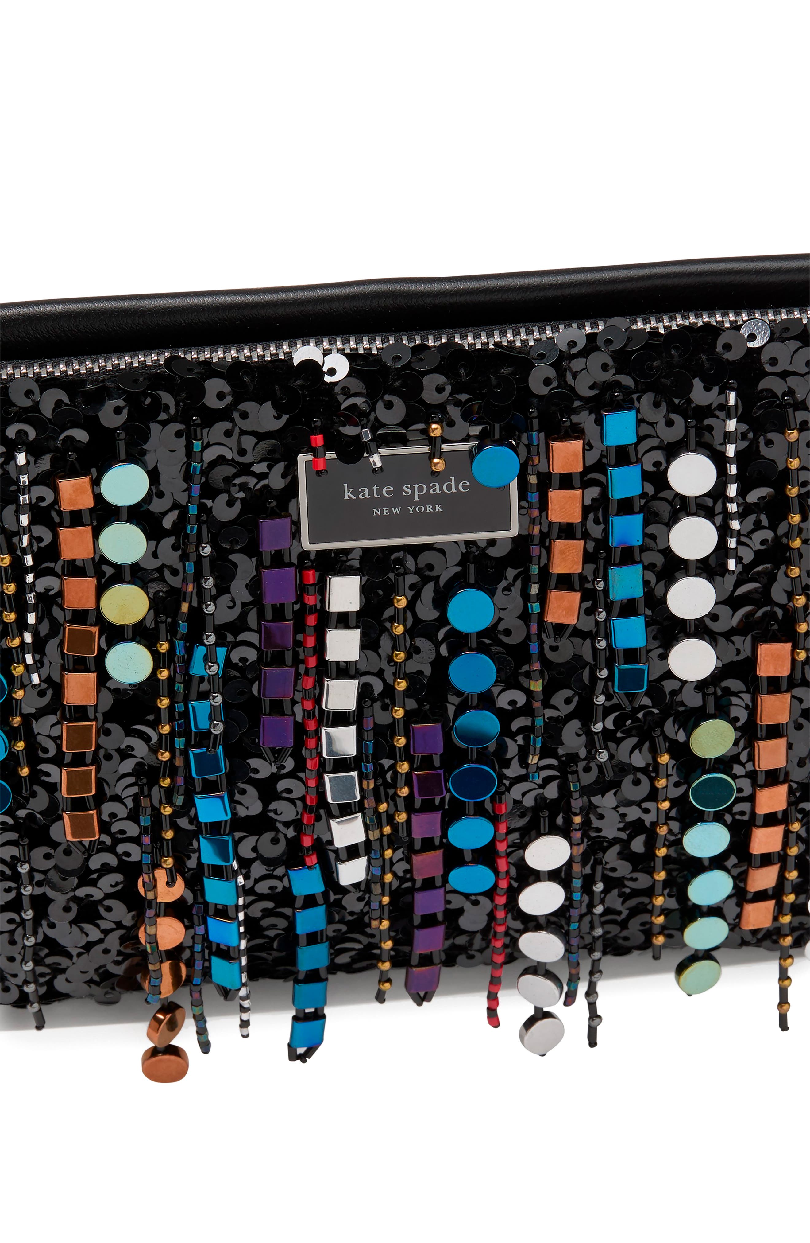 nova fringe embellished clutch, Alternate, color, MULTI
