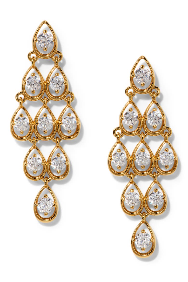 It Girl Kite Cubic Zirconia Drop Earrings, Main, color, GOLD