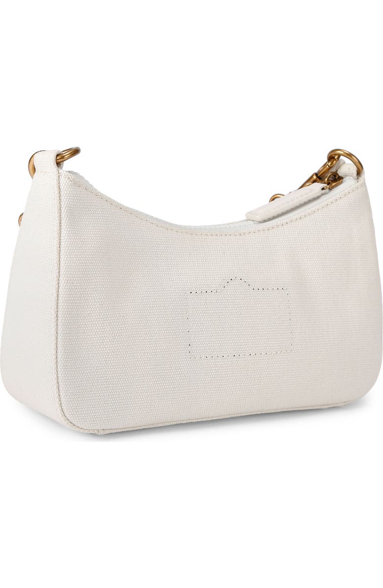 Kurt Geiger London Small Kurt Cotton Canvas Crossbody Bag, Alternate, color, White