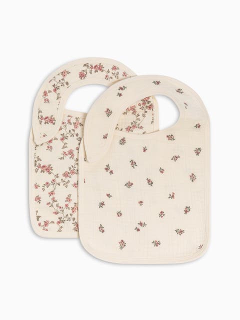 Organic 2-Pack Muslin Bibs (Baby)