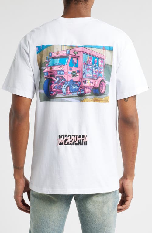 Icecream Cyber Truck Graphic T-shirt In White
