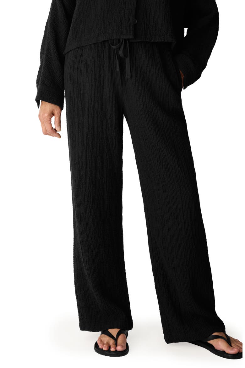 Organic Cotton Straight Leg Pants, Main, color, BLACK