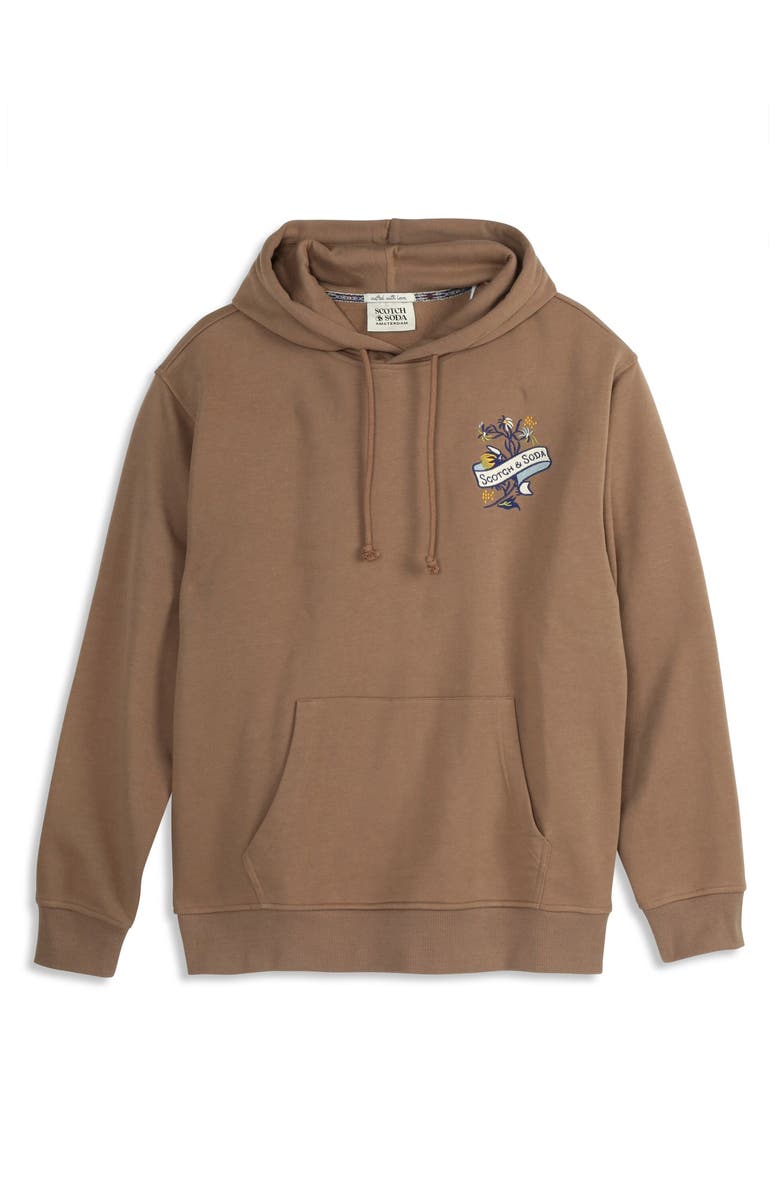 Scotch & Soda Graphic French Terry Hoodie, Main, color, 