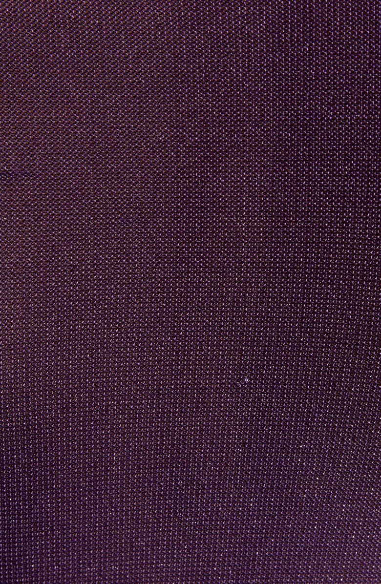 TOM FORD Metallic Sheer Long Sleeve Turtleneck Silk Blend Dress, Alternate, color,