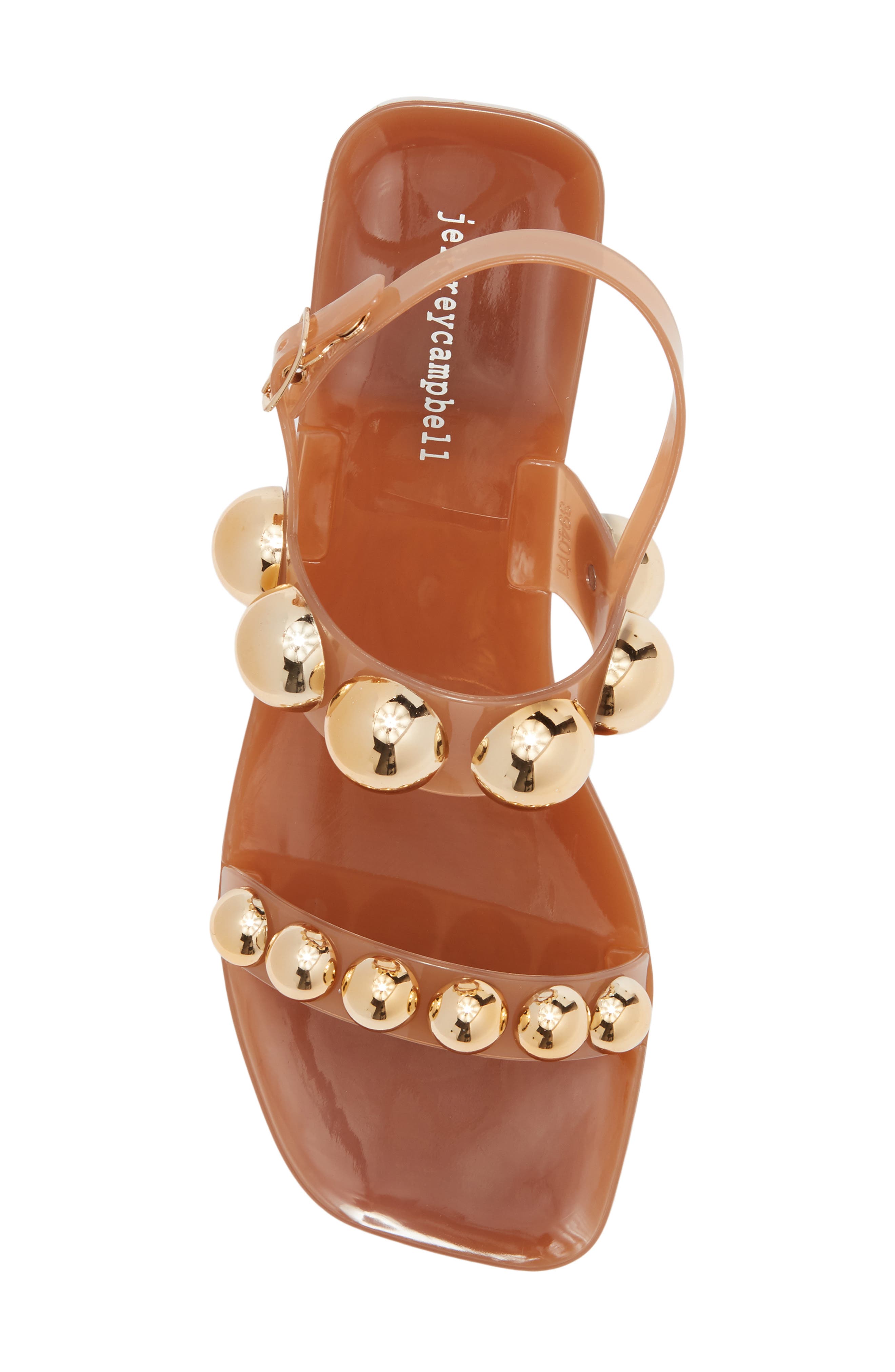 Gum-Drop Jelly Sandal, Alternate, color, CARAMEL GOLD