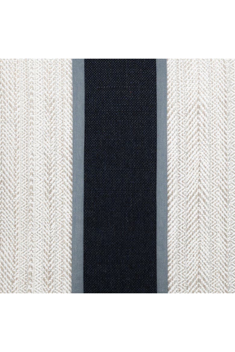 Meridian Center Band Indoor & Outdoor Woven Accent Pillow & Insert, Alternate, color, Pebble
