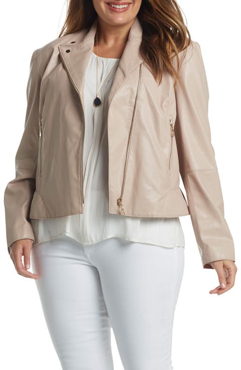 Mollie Faux Leather Jacket (Plus Size)