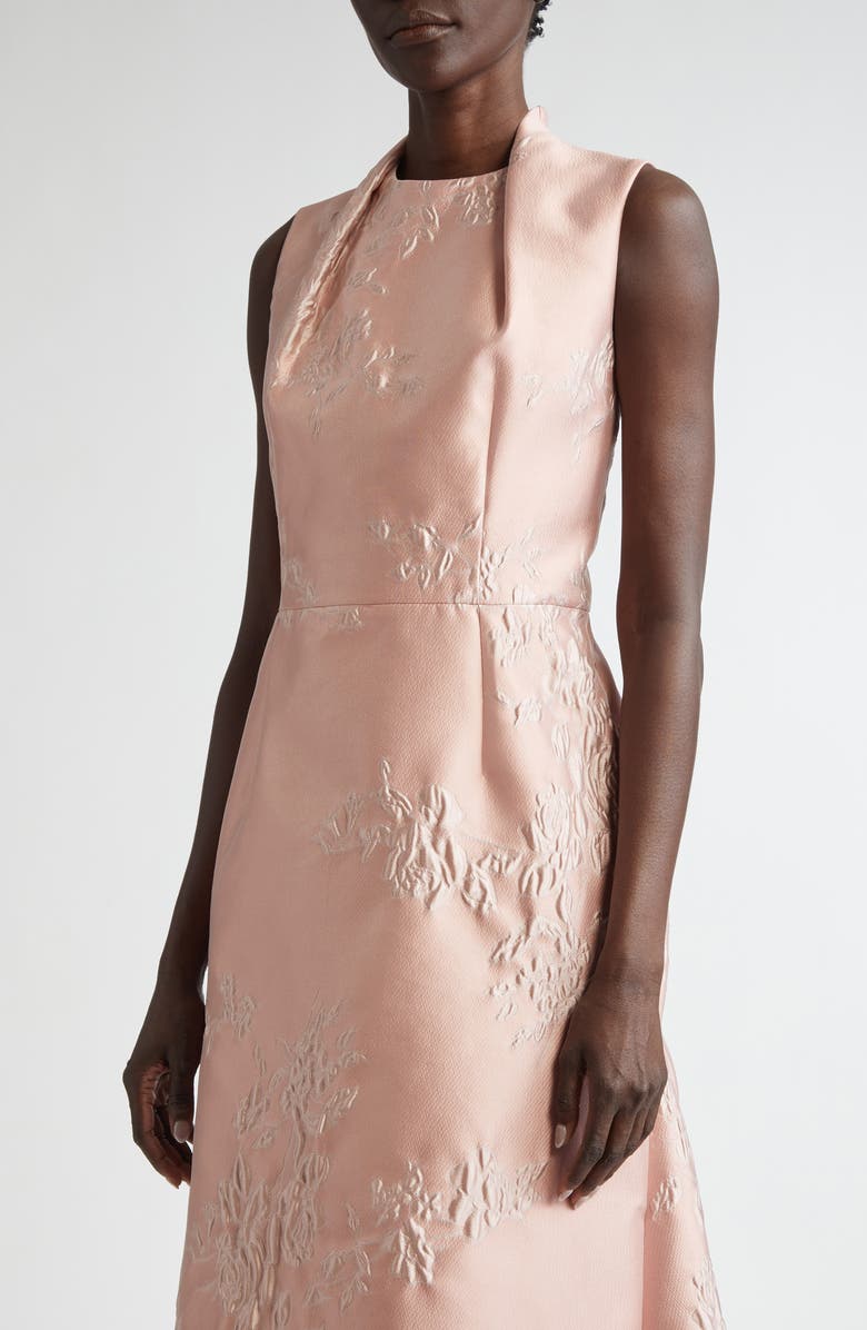 Emilia Wickstead Kissa Rose Jacquard Midi Dress, Alternate, color, 