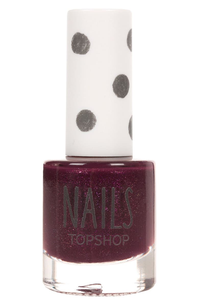 Topshop 'Metallic' Nail Polish, Main, color,
