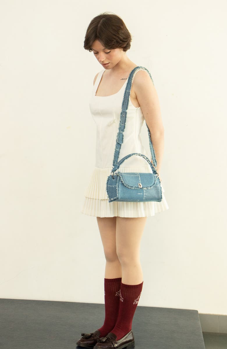 NOIRGAZE Scallop in Denim Bag, Alternate, color, Denim