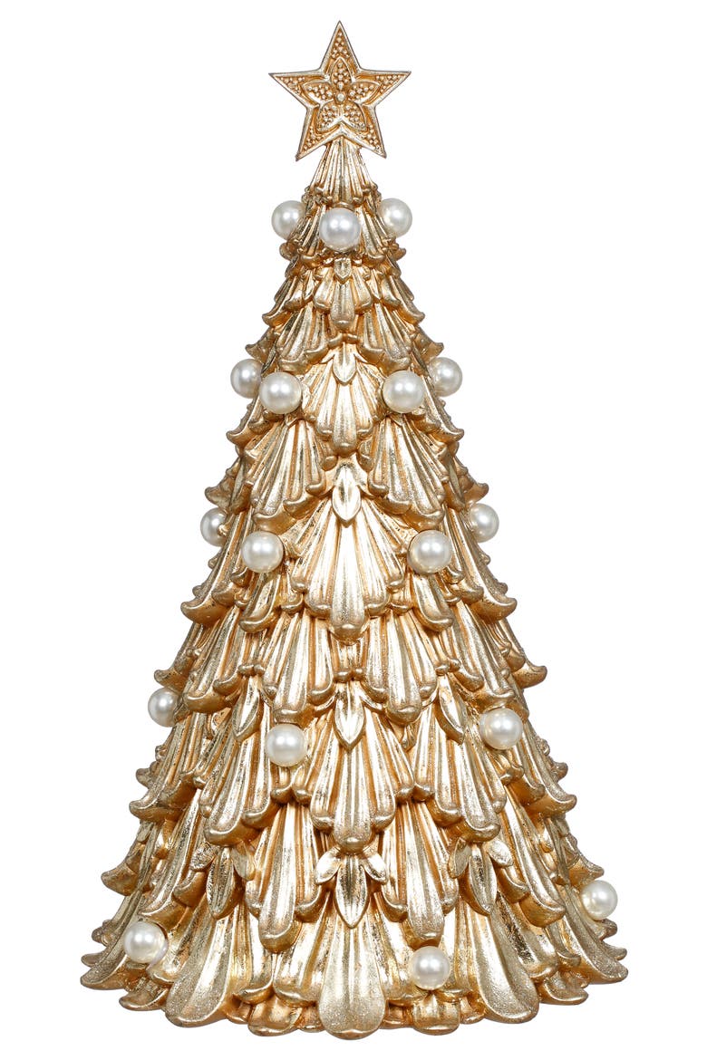 Pearl Star Christmas Tree, Main, color, Gold