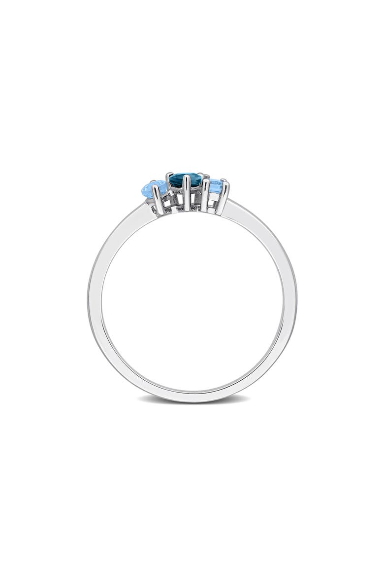 Multiple Cut Semiprecious Stone Ring, Alternate, color, BLUE
