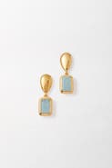 Edge of Ember Pebble Birthstone Drop Earrings