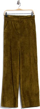 Veronica Beard Grigore High Waist Wide Leg Corduroy Pants