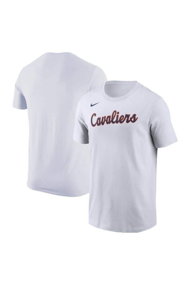 Men's Nike White Virginia Cavaliers Script Logo T-Shirt, Main, color, White