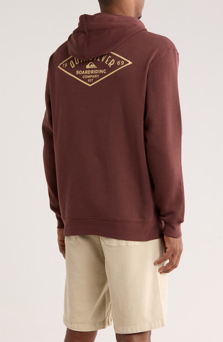 Quiksilver Mix Bag Logo Hoodie, Alternate, color, Brown