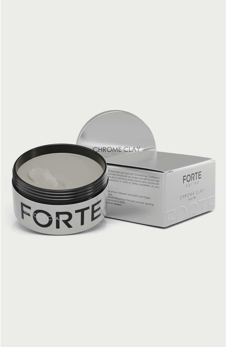 Forte Series Chrome Clay (2.5 oz),  Strong Hold, Matte Finish & Reworkable Texture., Alternate, color, Grey