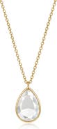 st. Moran 14k Gold Plated Teardrop Pendant Necklace