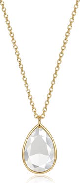 st. Moran 14k Gold Plated Teardrop Pendant Necklace