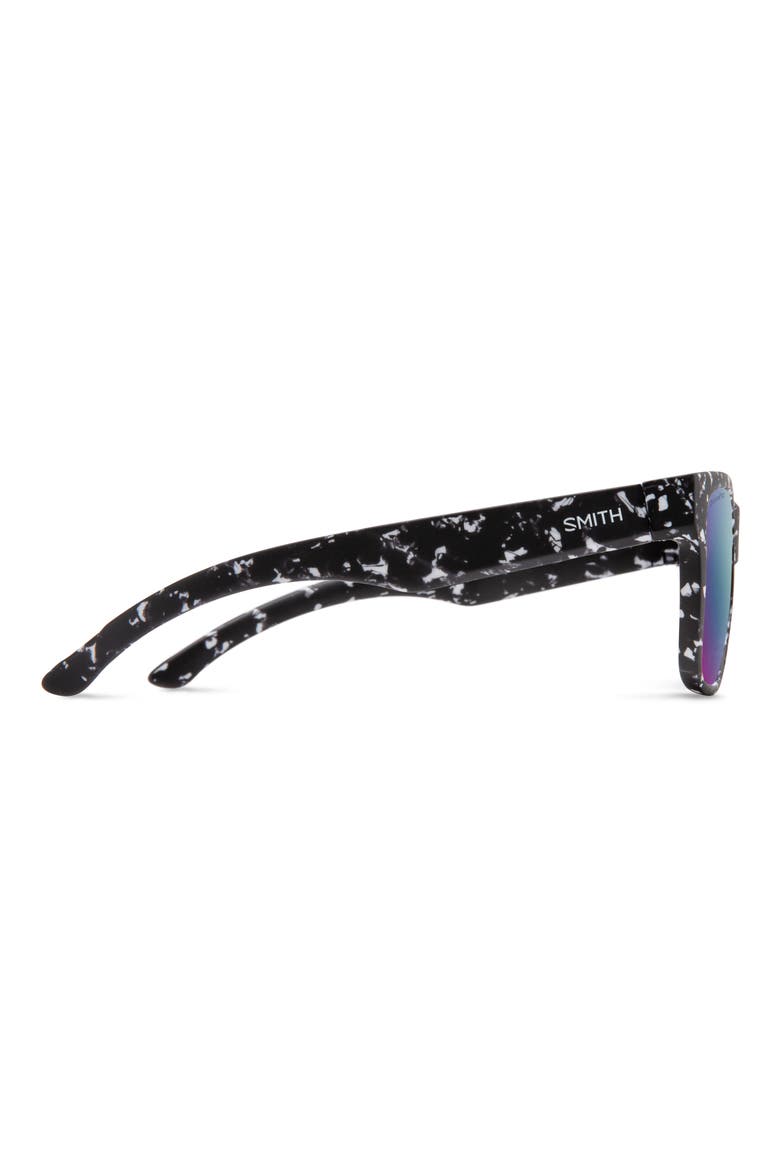 Lowdown 2 55mm ChromaPop™ Polarized Square Sunglasses, Alternate, color, MATTE BLACK MARBLE / VIOLET