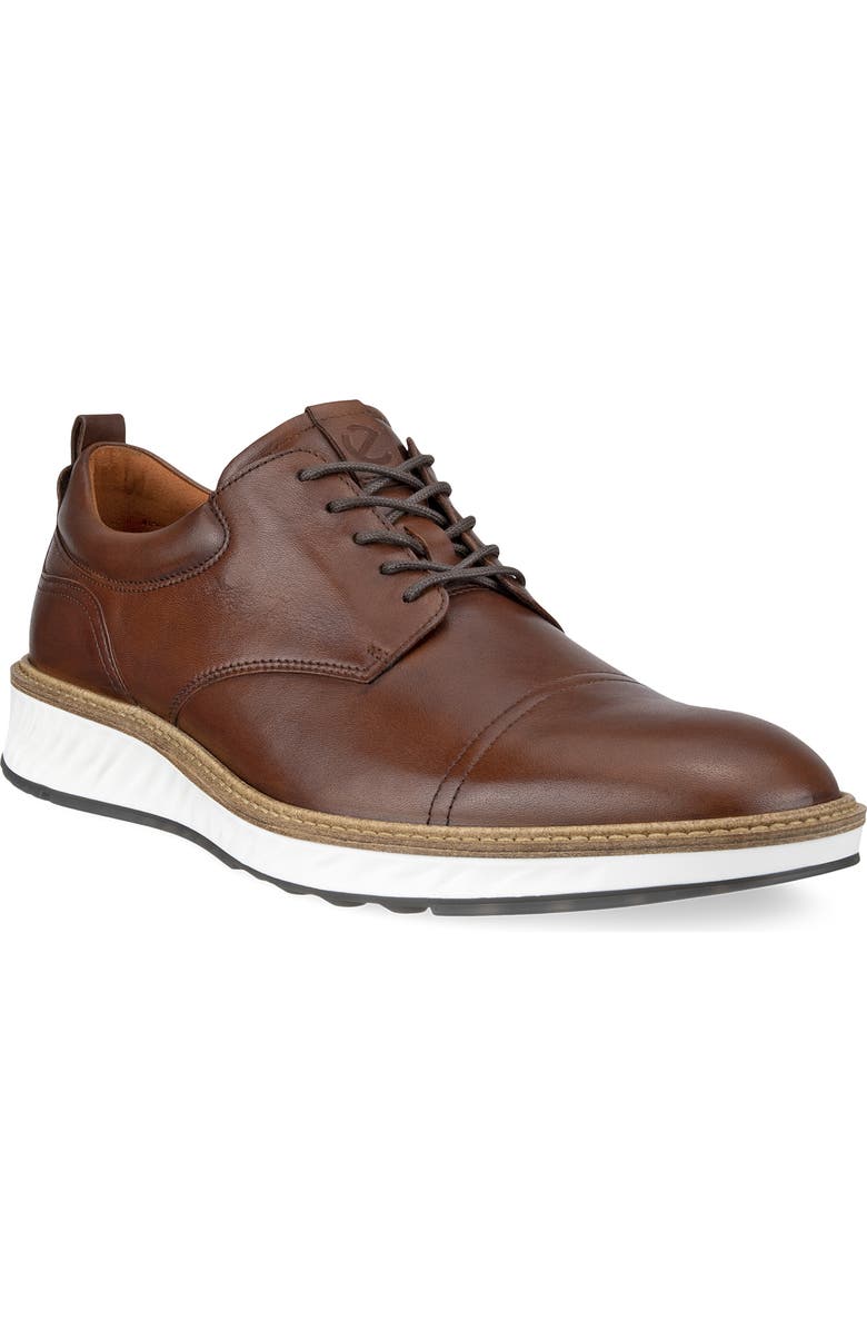 ECCO ST.1 Hybrid Cap Toe Derby, Main, color, Cognac