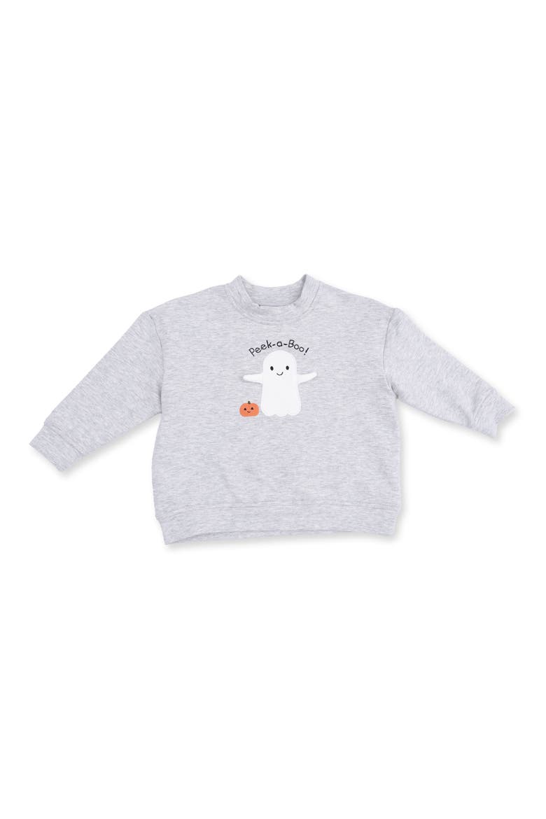 Kids' Ghost Graphic Sweatshirt, Main, color, GREY