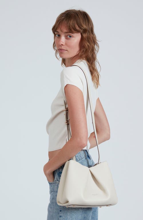 Rag & Bone Medium Bloom Leather Crossbody Bag In Antique White