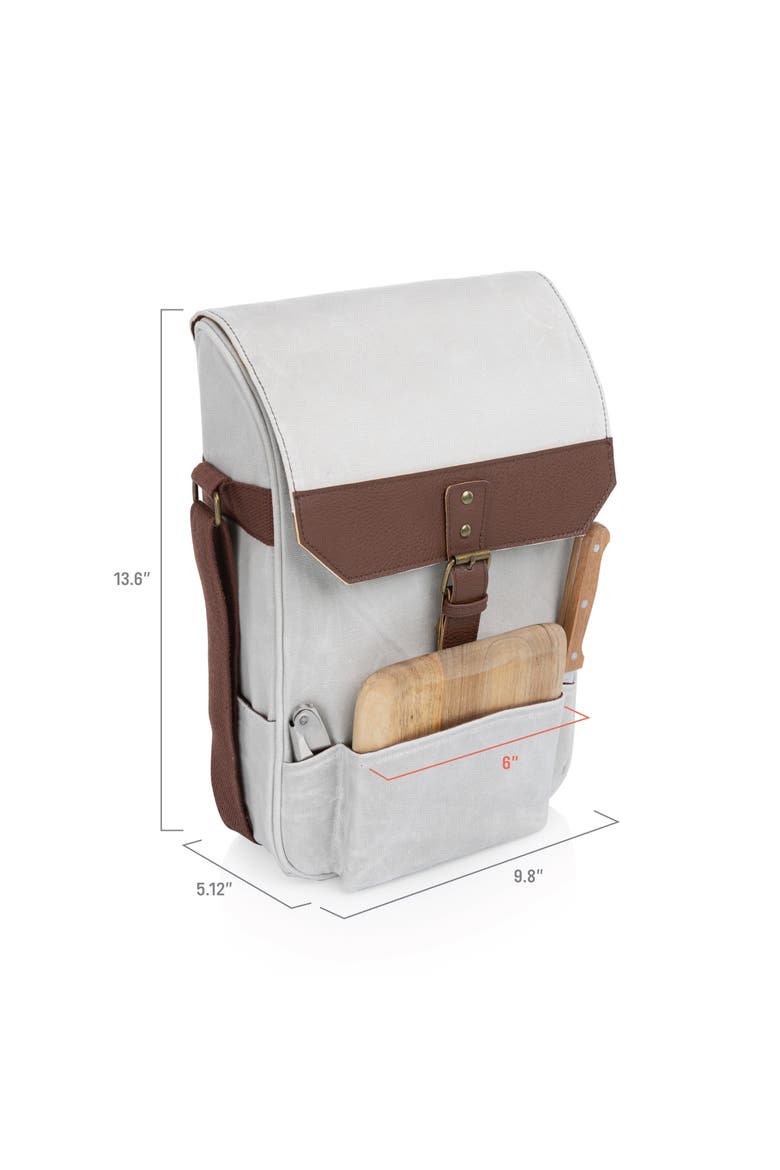 2 Bottle Insulated Wine & Cheese Cooler Tote, Alternate, color, White