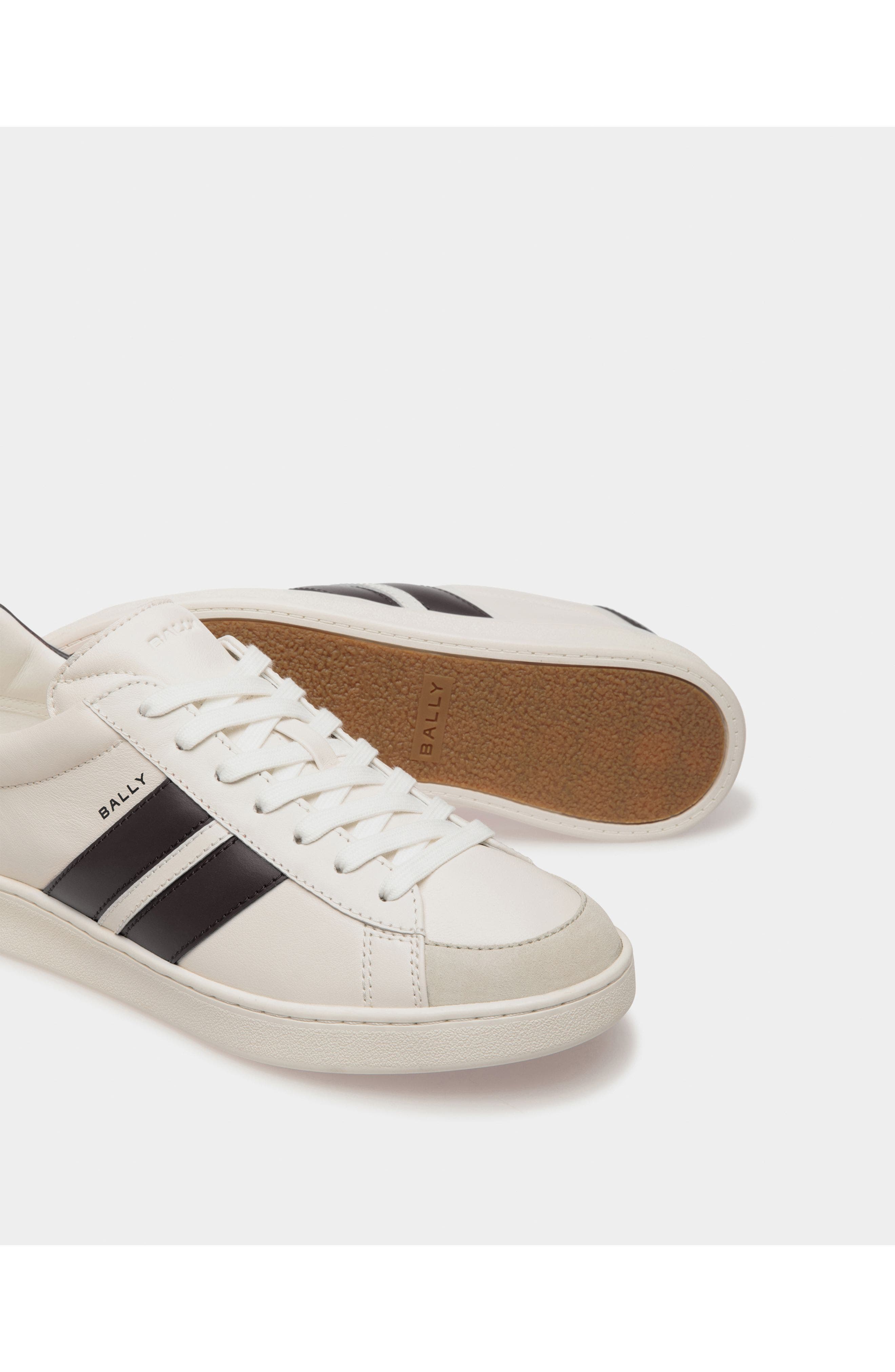 Bally Tennis Sneaker in Plain Calf Leather, Alternate, color, 