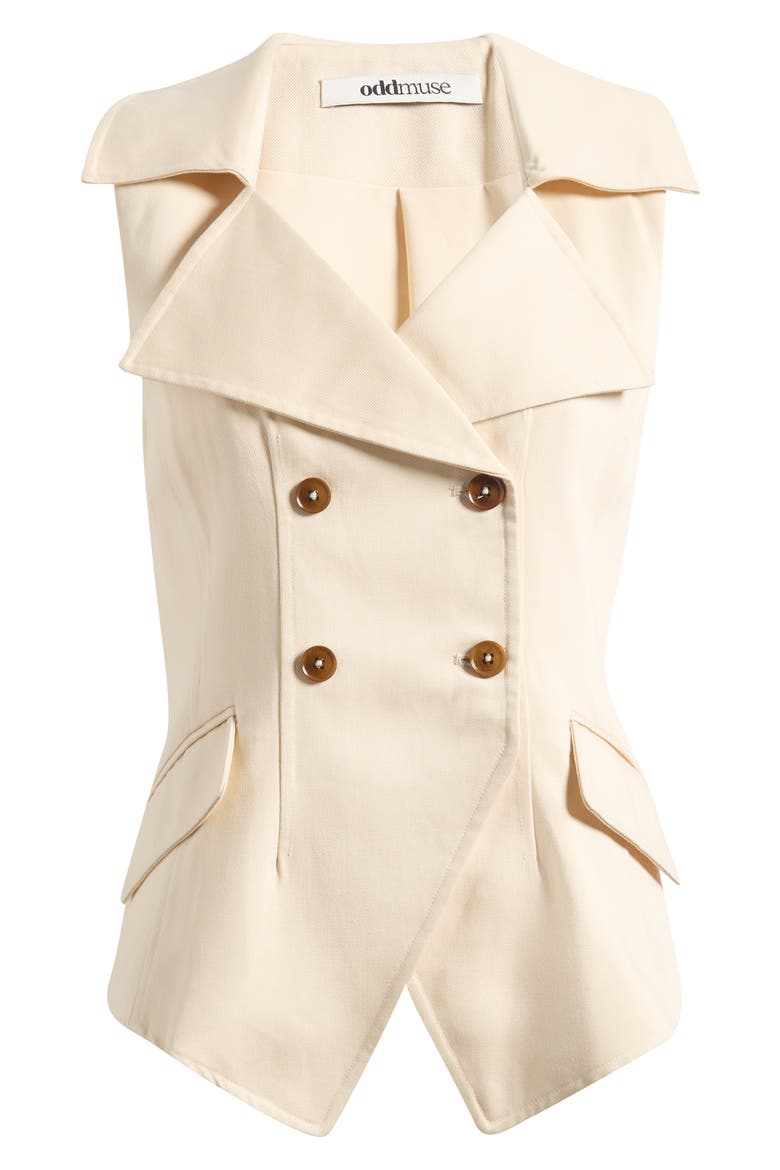 Double Breasted Vest, Alternate, color, STONE